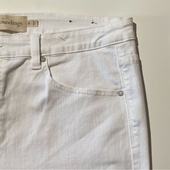 Soft Surroundings Ultimate Denim In White Straight Leg Jeans Women's Size 16T - Picture 3 of 15